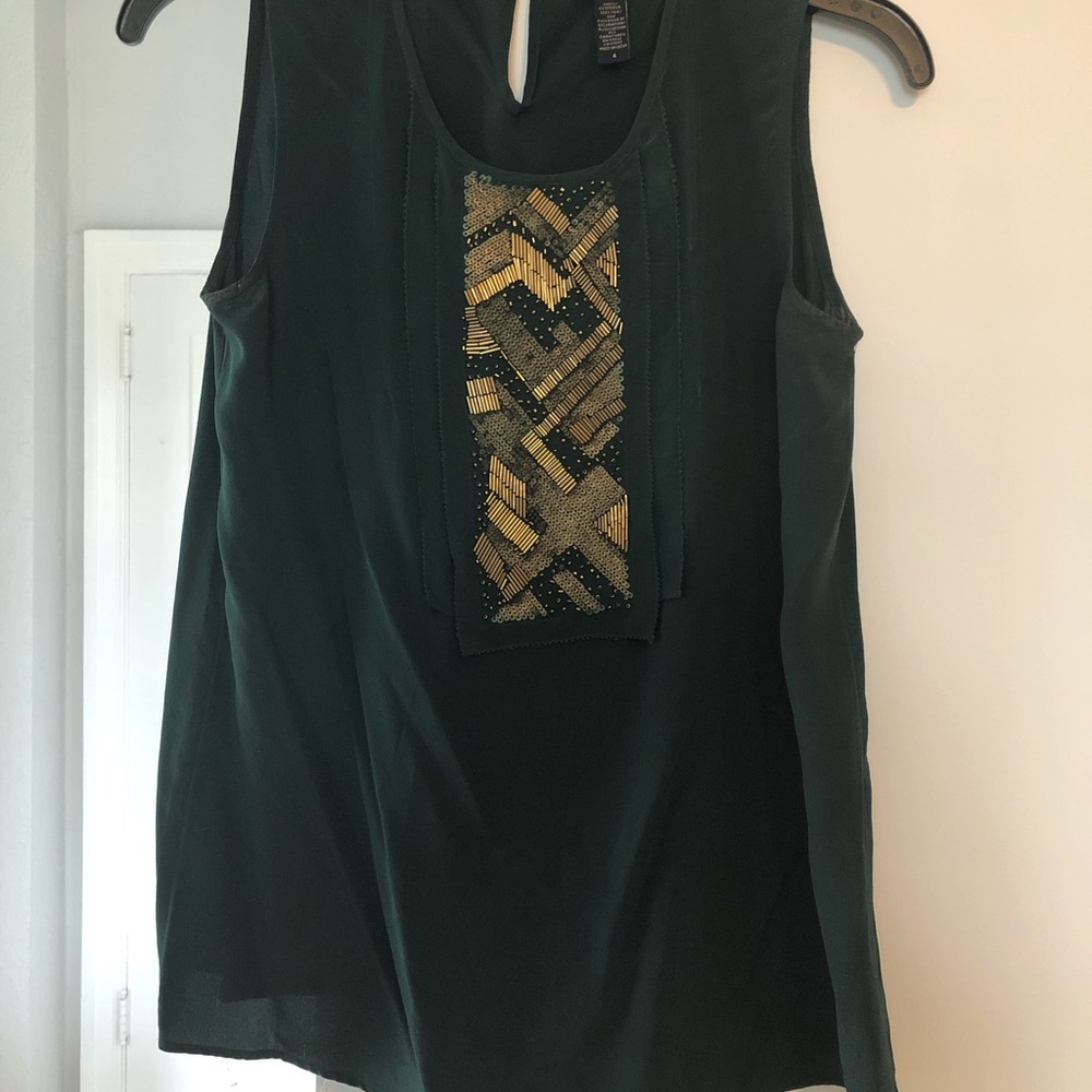 Green/gold blouse